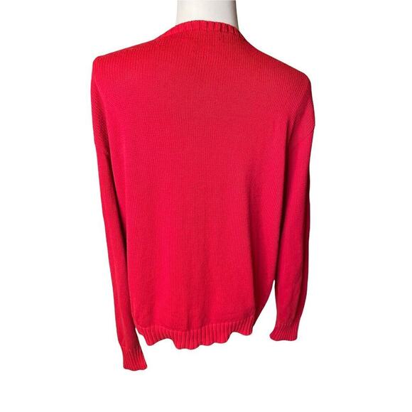 POLO RALPH LAUREN Men’s XXL 100% Cotton Heavy Knit Red Sweater - Picture 3 of 6